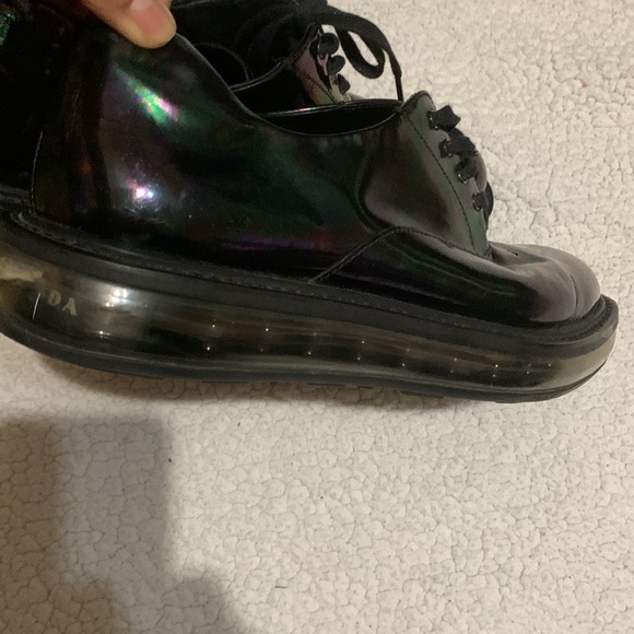 Prada Oil slick iridescent Lace Up Shoes - Picture 9 of 9